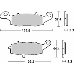 SBS, brzdové desky KH231 Street Excel/Racing Sinter, zlatá barva