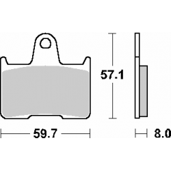 SBS, brzdové desky KH254 Street Ceramic, černá barva