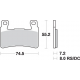 SBS PROMOCJA KLOCKI HAMULCOWE KH265 RACING DUAL CARBON KOLOR CZARNY