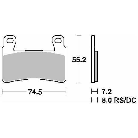 SBS KLOCKI HAMULCOWE KH265 STREET CERAMIC KOLOR CZARNY