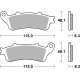 SBS KLOCKI HAMULCOWE KH261 / KH281 STREET CERAMIC KOLOR CZARNY PASUJE DO: HONDA CBR1000RR, GL1800, VFR800 PRZÓD