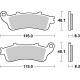 SBS KLOCKI HAMULCOWE KH261 / KH281 STREET CERAMIC KOLOR CZARNY PASUJE DO: HONDA CBR1000RR, XL1000VAR, VFR800 TYŁ