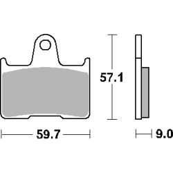 SBS PROMOCJA KLOCKI HAMULCOWE KH254 STREET CERAMIC KOLOR CZARNY PASUJE DO: SUZUKI GSXR '04-'06 TYŁ