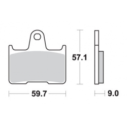 SBS KLOCKI HAMULCOWE KH245 STREET EXCEL/RACING SINTER KOLOR ZŁOTY PASUJE DO: SUZUKI GSXR '04-'06 TYŁ