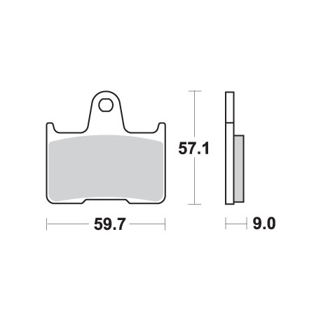 SBS KLOCKI HAMULCOWE KH245 STREET EXCEL/RACING SINTER KOLOR ZŁOTY PASUJE DO: SUZUKI GSXR '04-'06 TYŁ