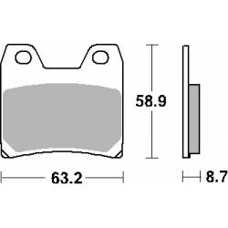 SBS PROMOCJA KLOCKI HAMULCOWE KH348 STREET CERAMIC KOLOR CZARNY PASUJE DO: YAMAHA FZS1000, XJR1300 TYŁ