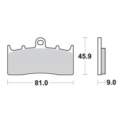 SBS KLOCKI HAMULCOWE KH613 STREET EXCEL SINTER KOLOR ZŁOTY PASUJE DO: BMW K1200/1300/1600, R850/1100/1150/1200 PRZÓD