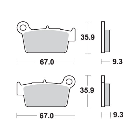 SBS KLOCKI HAMULCOWE KH367 OFF-ROAD SINTER KOLOR ZŁOTY PASUJE DO: YAMAHA YZ/YZF, KAWASAKI KXF, SUZUKI RMZ TYŁ