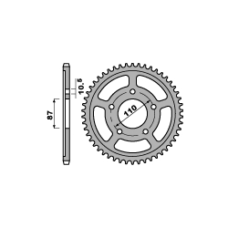 PBR ZĘBATKA TYLNA 795 39 C45 SUZUKI GS 500 E/F 88-10 (JTR823.39) (ŁAŃC. 520)