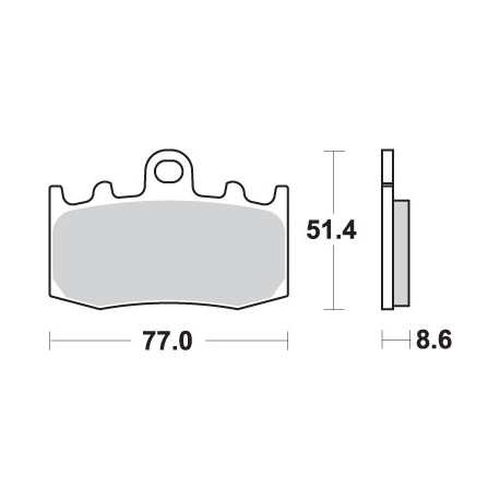 SBS KLOCKI HAMULCOWE KH335 STREET EXCEL SINTER KOLOR ZŁOTY PASUJE DO: BMW R850/1100/1150/1200, K1200/1300 PRZÓD