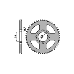 PBR ZĘBATKA TYLNA 810 36 F SUZUKI GN 125 (ŁAŃC. 428) (JTR810.36)