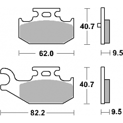 SBS KLOCKI HAMULCOWE KH428 OFF-ROAD SINTER KOLOR ZŁOTY PASUJE DO: YAMAHA YFM 450/660/700 RAPTOR/RHINO TYŁ