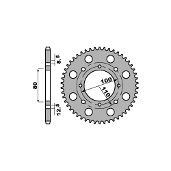 PBR ZĘBATKA TYLNA 819 41 C45 SUZUKI GN 250 82-99, GZ 250 99-11 (JTR819/2.41) (ŁAŃC. 520)