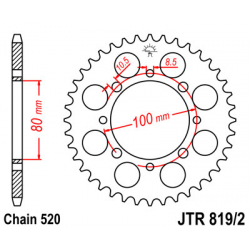 JT ZĘBATKA TYLNA 819 41 SUZUKI GZ 250 MARAUDER (99-10), GN 250 (82-99) (JTR819/2.41)* (ŁAŃC. 520)