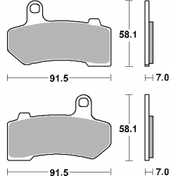 SBS PROMOCJA KLOCKI HAMULCOWE KH409 STREET EXCEL SINTER KOLOR ZŁOTY PASUJE DO: HARLEY DAVIDSON ROAD KING, ELECTRA, ROAD GLIDE, V