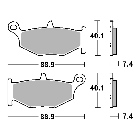 SBS PROMOCJA KLOCKI HAMULCOWE KH419 STREET CERAMIC KOLOR CZARNY PASUJE DO: SUZUKI GSX-R 600/750/1000/1300, DL1000 V-STROM TYŁ