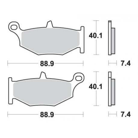 SBS KLOCKI HAMULCOWE KH419 STREET EXCEL/RACING SINTER KOLOR ZŁOTY PASUJE DO: SUZUKI GSX-R 600/750/1000/1300, DL1000 V-STROM TYŁ