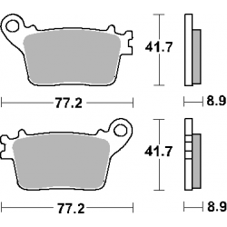 SBS KLOCKI HAMULCOWE KH436 STREET CERAMIC KOLOR CZARNY PASUJE DO: HONDA CBR600/1000, SUZUKI GSX-R600/750/1000/, YAMAHA R1, KAWAS