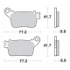 SBS KLOCKI HAMULCOWE KH436 STREET EXCEL/RACING SINTER KOLOR ZŁOTY PASUJE DO: HONDA CBR600/1000, SUZUKI GSX-R600/750/1000/, YAMAH