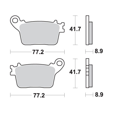 SBS KLOCKI HAMULCOWE KH436 STREET EXCEL/RACING SINTER KOLOR ZŁOTY PASUJE DO: HONDA CBR600/1000, SUZUKI GSX-R600/750/1000/, YAMAH