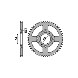 PBR ZĘBATKA TYLNA 835 45 C45 YAMAHA TZR 125 (ŁAŃC. 428)