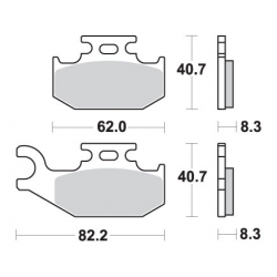 SBS PROMOCJA KLOCKI HAMULCOWE KH414 OFF-ROAD SINTER KOLOR ZŁOTY