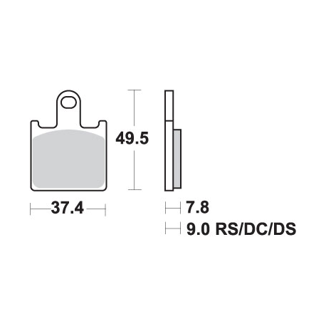 SBS KLOCKI HAMULCOWE KH417 RACING DUAL CARBON KOLOR CZARNY