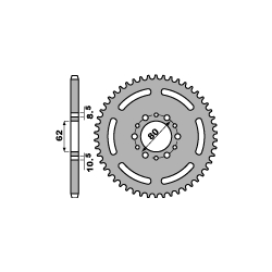 PBR ZĘBATKA TYLNA 845 40 F YAMAHA SR 250 85-94 (ESPANA) (JTR845.40) (ŁAŃC. 520)