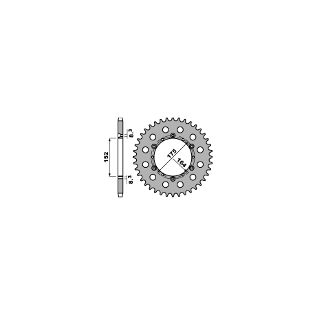 PBR ZĘBATKA TYLNA 856 43 C45 YAMAHA DT 200 R (89-95) (ŁAŃC. 520) (JTR853.43)