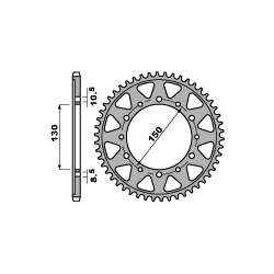 PBR ZĘBATKA TYLNA 860 38 C45 XJR 1200/1300 95-01 (ŁAŃC. 530) (JTR859.38)