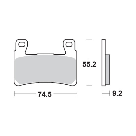 SBS KLOCKI HAMULCOWE KH296 /KH265STREET EXCEL SINTER KOLOR ZŁOTY PASUJE DO: HARLEY DAVIDSON PRZÓD