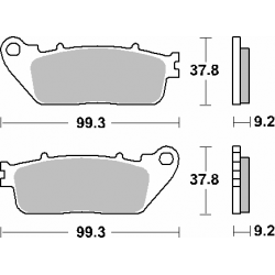 SBS KLOCKI HAMULCOWE KH488 STREET CERAMIC KOLOR CZARNY PASUJE DO: HONDA VFR800/1200, CB1000 TYŁ