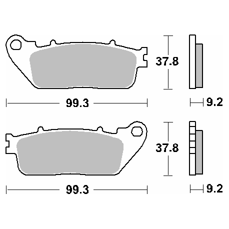 SBS KLOCKI HAMULCOWE KH488 STREET CERAMIC KOLOR CZARNY PASUJE DO: HONDA VFR800/1200, CB1000 TYŁ