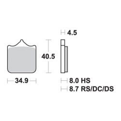 SBS KLOCKI HAMULCOWE KH604/4 STREET EXCEL SINTER KOLOR ZŁOTY PASUJE DO: BMW S1000R/RR '09- PRZÓD