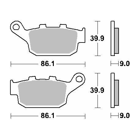 SBS KLOCKI HAMULCOWE KH496 STREET CERAMIC KOLOR CZARNY PASUJE DO: HONDA CBR250/300/650, CB500/650, CRF1000 TYŁ