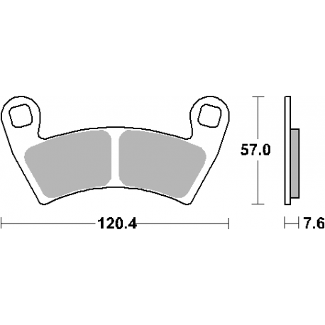 SBS PROMOCJA KLOCKI HAMULCOWE KH452 OFF-ROAD SINTER KOLOR ZŁOTY PASUJE DO: POLARIS 500/700/800/900/1000