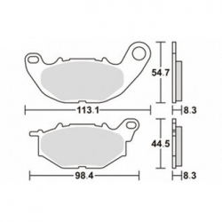 SBS KLOCKI HAMULCOWE KH663 PASUJE DO: YAMAHA YZF-R25 '15-'17, YZF-R3 '15-'17, MT-03 '16-'17, MT-25 '17 PRZÓD