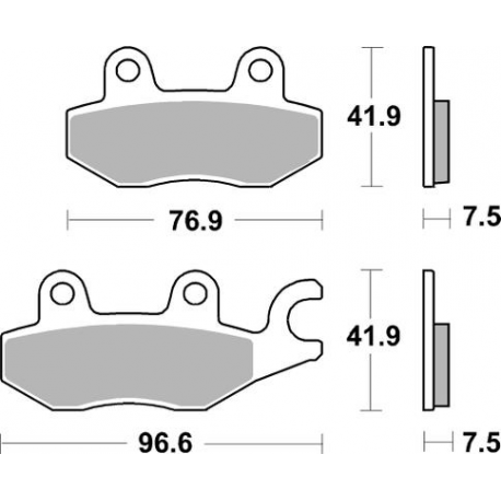 SBS KLOCKI HAMULCOWE KH197 RACING DUAL CARBON KAWASAKI NINJA 400 '18