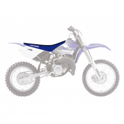 BLACKBIRD POKROWIEC/POSZYCIE NA SIEDZENIE YAMAHA YZ 85 '02-'18 DOUBLE GRIP, KOLOR CZARNY/NIEBIESKI, LOGO YAMAHA - ZASTĘPUJE E123