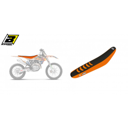 BLACKBIRD POKROWIEC/POSZYCIE NA SIEDZENIE KTM SX/SXF '19-'21, EXC '21 DOUBLE GRIP 3, KOLOR POMARAŃCZOWY+CZARNY