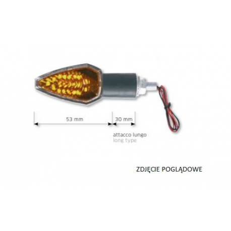 FAR KOMPLET KIERUNKOWSKAZÓW LED- DŁUGIE (2SZT.-CARBON) (30+53MM)