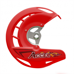 ACCEL OSŁONA TARCZY HAMULCOWEJ PRZÓD HONDA CRF 250/450R,X '04-'14, CR 125/250 '04-'07 KOLOR CZERWONY