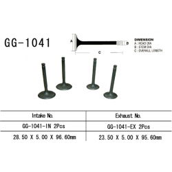 VESRAH ZAWÓR WYDECHOWY HONDA XR 250R '96-'04 (2 NA POJAZD) (23,5X5,0X95,6 MM) (OEM: 14721-KCZ-000) (1SZT.)