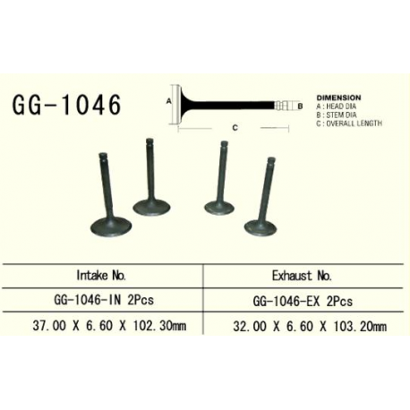 VESRAH ZAWÓR WYDECHOWY HONDA XR 650R '00-'07, TRX 700XX '08-'16 (2 NA POJAZD) (32,0X6,6X103,2 MM) (OEM: 14721-MBN-670) (1SZT.)