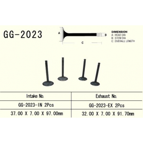 VESRAH ZAWÓR SSĄCY YAMAHA YFM 600 GRIZZLY '98-'01, XT600 '87-'03, TT600S/E/R/RE '83-'04 (2 NA POJAZD) (37,0X7,0X97,0 MM) (OEM:1V