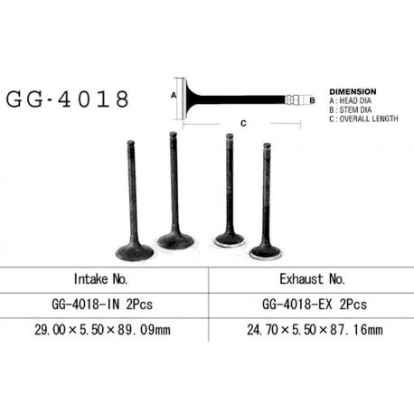 VESRAH ZAWÓR WYDECHOWY KAWASAKI KLR 250 '85-'05, EN 450/500, GPZ 500S, GPZ 900R, ER5 97-03 (OEM: 12005-1052,12005-1065) (1SZT.)