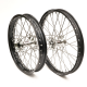 HAAN WHEELS KOMPLETNE KOŁO PRZEDNIE 21 CALI REX 21-1,60 CZARNA FELGA/SREBRNA PIASTA 22MM DO KTM, HUSQVARNA SX, SX-F, EXC, TC,TE,