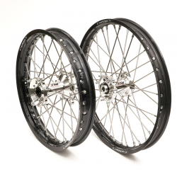 HAAN WHEELS KOMPLETNÍ KOLO PŘEDNÍ 21", REX 21-1,60 ČERNÝ RÁFEK/STŘÍBRNÝ NÁBOJ 22mm, KTM, Husqvarna SX, SX-F, EXC, TC,TE,