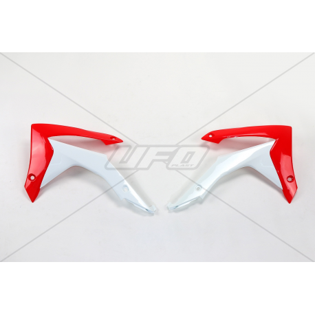 UFO OSŁONY CHŁODNICY HONDA CRF 250R '14-'17, CRF 450R '13-'16, KOLOR OEM (BIAŁY/CZERWONY)