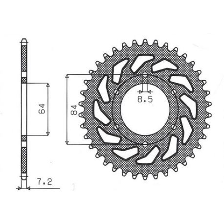 Zadní blatník Yamaha YZ 250F (19-), YZ 450R (18-)